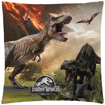 Jurassic World Deko-Kissen 40x40cm - Kinder-Kissen für das Kinderzimmer