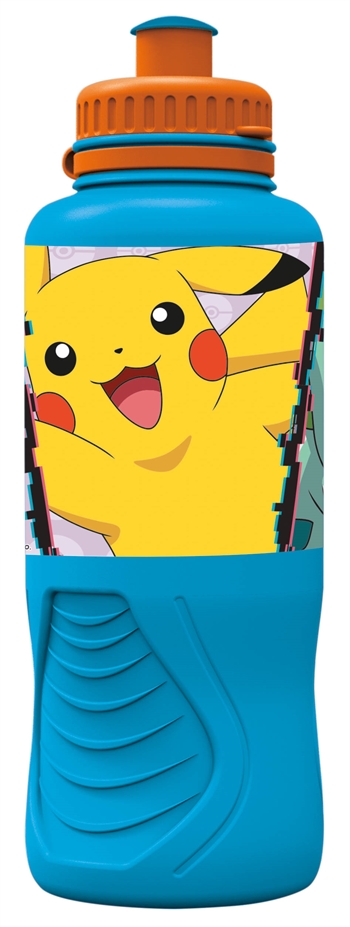 Pokémon Getränkeflasche – Getränkeflasche mit Trinkhalm für Kinder – Pikachu, Bulbasaur und Charmander