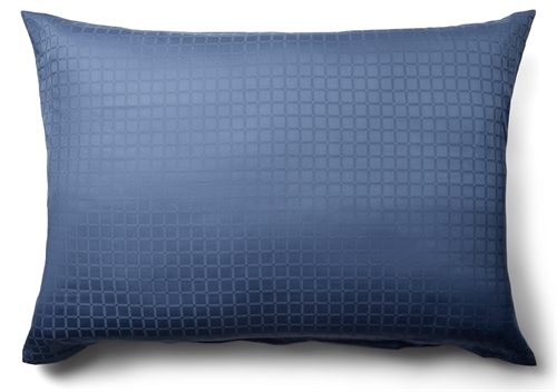 Luxuriöser Kissenbezug - 70x100 cm - 100 % Baumwollsatin - Daisy Blau - großes Kissen By Night, Jacquard-gewebt