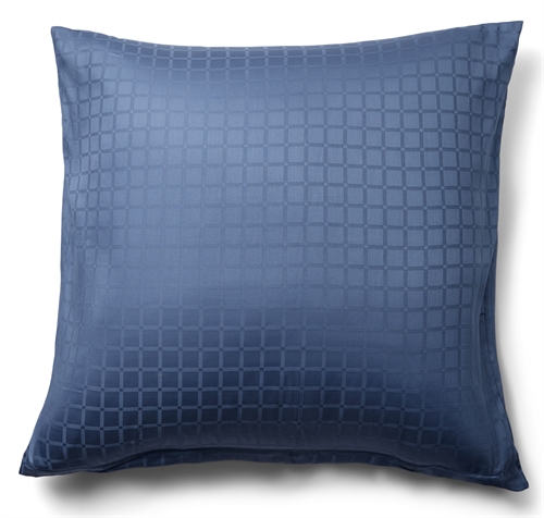 Luxuriöser Kissenbezug - 60x63 cm - 100 % Baumwollsatin - Daisy Blau - By Night Jacquard-gewebt