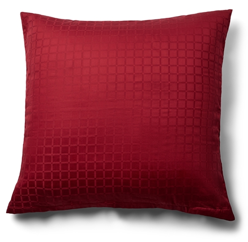 Luxuriöse Kissenbezüge - 60 x 63 cm - 100 % Baumwollsatin - Daisy Rot - By Night - Jacquard-gewebt