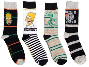 Herrensocken 4 Paar in Größe 43-45 mit den Simpsons