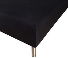 Boxspringbettlaken 90x210 cm - Schwarz - 100 % Baumwollsatin - Spannbettlaken für Matratze