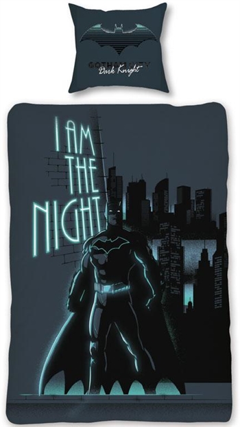 Batman Bettwäsche - 140x200 cm - Lumineszierende Bettwäsche - 2-in-1-Design - Bettbezug aus 100 % Baumwolle