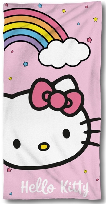 Badehandtuch Hello Kitty - 70x140 cm - 100% Baumwolle