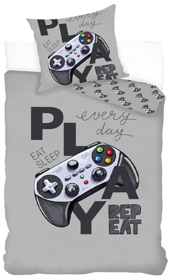 PlayStation Bettwäsche - 140x200 cm - PlayStation Controller - Bettbezug mit 2-in-1-Design - Bettwäsche-Set aus 100 % Baumwolle