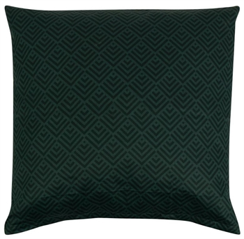 Kissenbezug 60x63 cm - Square Green - Dunkelgrün - 100 % ökologischer Baumwollsatin