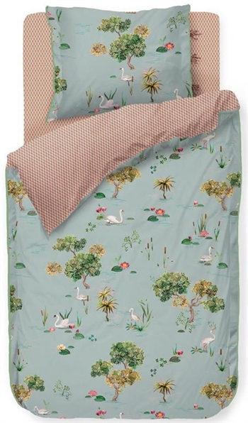 Pip studio Bettwäsche - 140x200 cm - Little swan Bettwäsche-Set - 2-in-1-Design - Decke aus 100 % Baumwolle