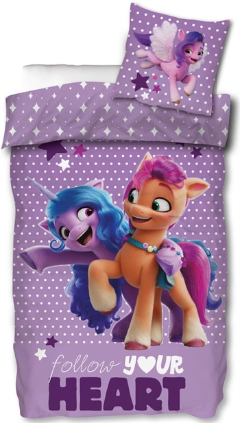 My Little Pony-Bettwäsche - 150 x 210 cm - Follow your heart - 2-in-1-Design - Bettwäsche-Set aus 100 % Baumwolle