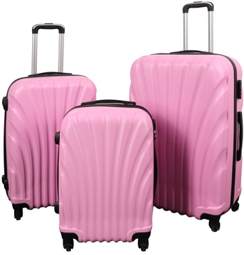 Koffer-Set - 3-tlg. - Praktisches Hardcase Koffer-Set - Muschelrosa