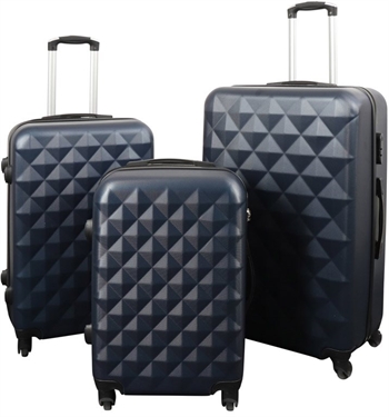 Koffer - 3er-Set - Exklusives Hardcase-Koffer-Set im Angebot - Diamant Dunkelblau