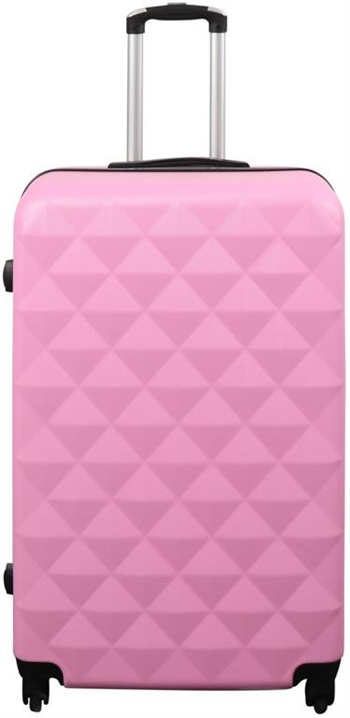 Großer Koffer - Diamant rosa - Hardcase-Koffer - Günstiger, smarter Reisekoffer