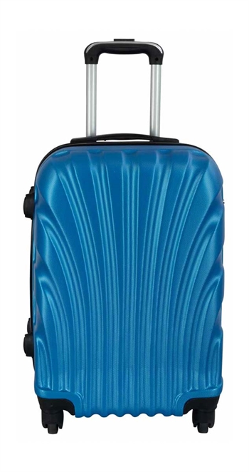 Mittelgroßer Koffer - Muschel-Design in Blau - Exklusiver Hardcase-Reisekoffer