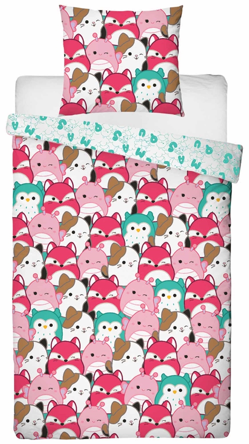 Squishmallows Bettwäsche - 140x200 cm - Squishmallows 2-in-1 Bettwäsche-Set - Deckenbezug aus 100% Baumwolle