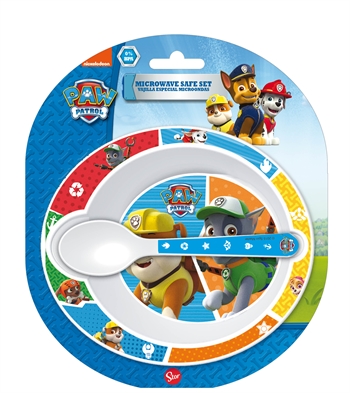 Paw Patrol Kindergeschirr - Ess-Set in 2 Teilen für Kinder - Rocky und Rubble