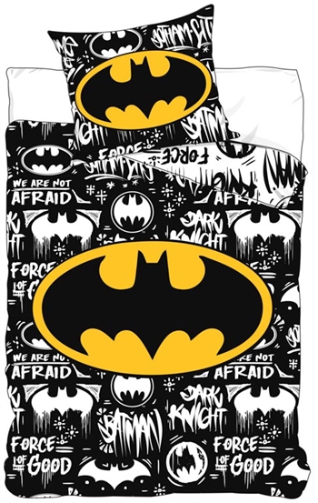 Batman-Bettwäsche - 140x200 cm - Bettbezug mit 2-in-1-Design - Bettwäscheset aus 100 % Baumwolle