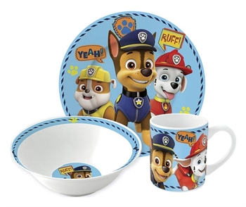 Paw Patrol Kindergeschirr - 3-teiliges Essset für Kinder - Marshall, Chase und Rubble