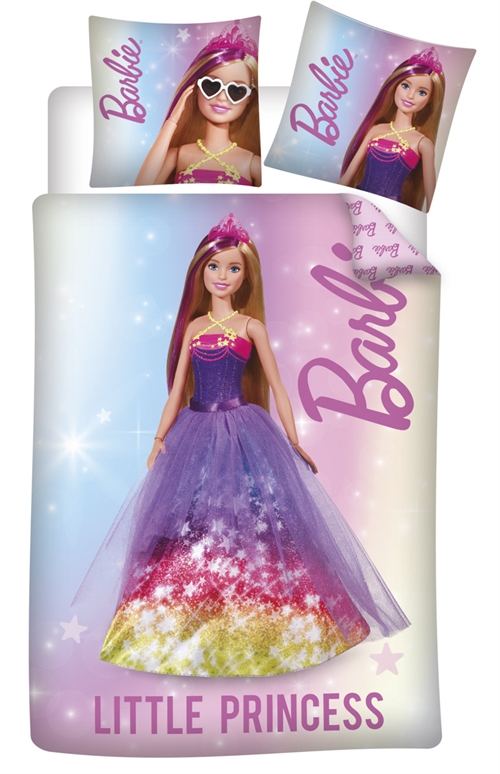 Junior-Bettwäsche 100x140 cm - Barbie - Kleine Prinzessin - Bettwäsche-Set aus 100 % Baumwolle - Wendedesign