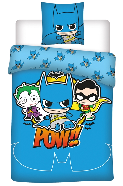 Junior-Bettwäsche 100x140 cm - Batman DC Pop Bettwäsche-Set Junior - Wendedesign - 100 % Baumwolle