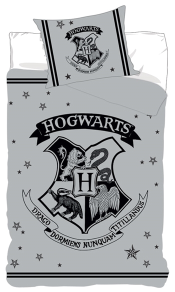 Harry Potter Bettwäsche - 140x200 cm - Bettwäscheset mit Hogwarts-Logo - Harry Potter Bettwäsche aus 100 % Baumwolle