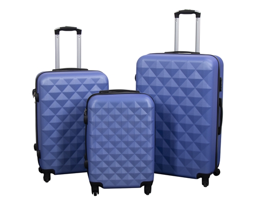 Koffer-Set - 3 Stück - Exklusives Hardcase-Koffer-Set Angebot - Diamantblau