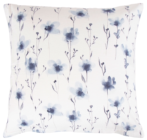 Kissenbezug 60x63 cm - Flower Blue - 100 % Baumwollflanell - By Night Kissenbezug