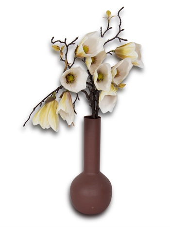 Magnolienzweig - 49 cm - Wunderschöner Kunstzweig mit weißen Blüten - Dekoration für dein Zuhause