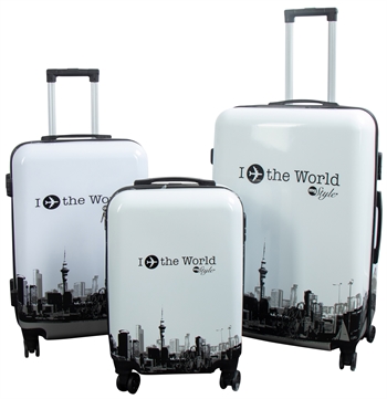 Koffer-Set - I Love The World Hardcase - Exklusiver Reisekoffer