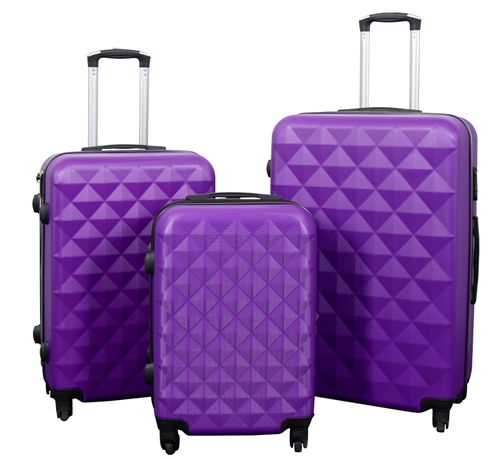 Koffer-Angebot - 3er-Set - Exklusives Hardcase-Koffer-Set-Angebot - Diamant Lila