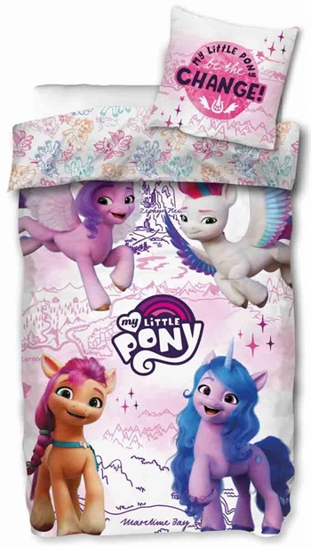 Junior-Bettwäsche - My Little Pony - 100x140 cm - Eine neue Generation - 2-in-1 Design - 100 % Baumwolle