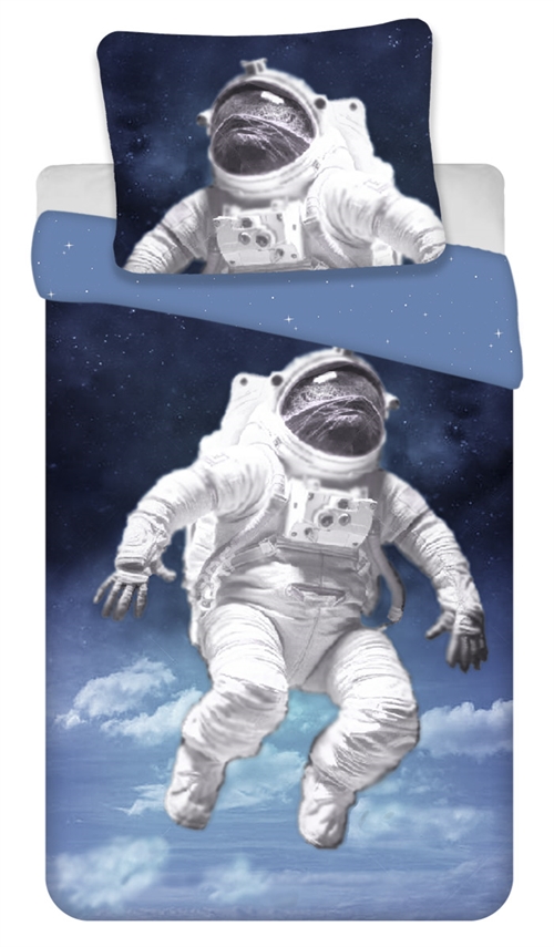 Astronautenbettwäsche 140 x 200 cm - Bettwäsche-Set aus 100 % Baumwolle - Wende-Deckenbezug