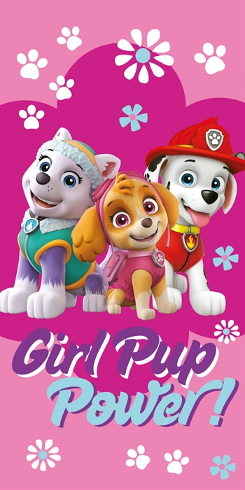 Strandtuch - 70 x 140 cm - Paw Patrol - Girl Pup Power - 100 % Baumwolle