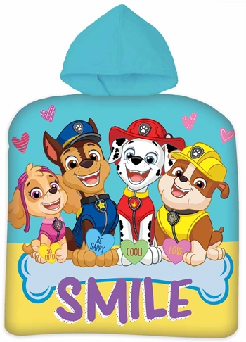 Badeponcho - Kinderhandtuch - Paw Patrol Smile - 50x100 cm - 100 % Baumwolle