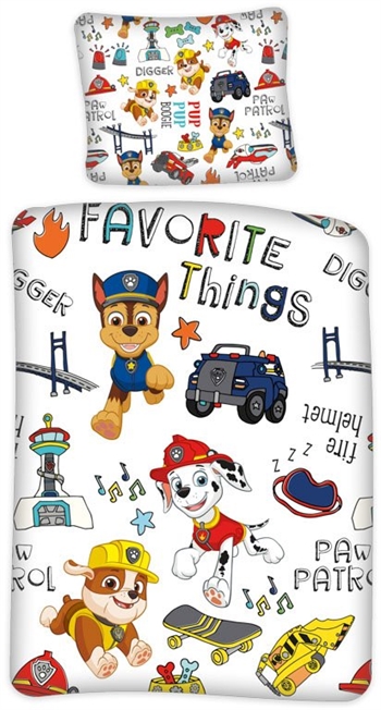 Junior-Bettwäsche 100 x 140 cm - Paw Patrol - Lieblingssachen - 2-in-1-Design - Junior-Bettwäsche aus 100 % Baumwolle