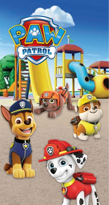 Strandtuch - 70 x 140 cm - Paw Patrol - Bereit zum Spielen - 100 % Baumwolle