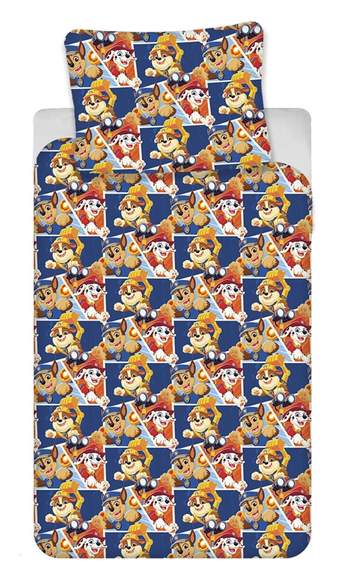 Paw Patrol Junior-Bettwäsche 100x140 cm - Marshall, Chase und Rubble - 100 % Baumwolle