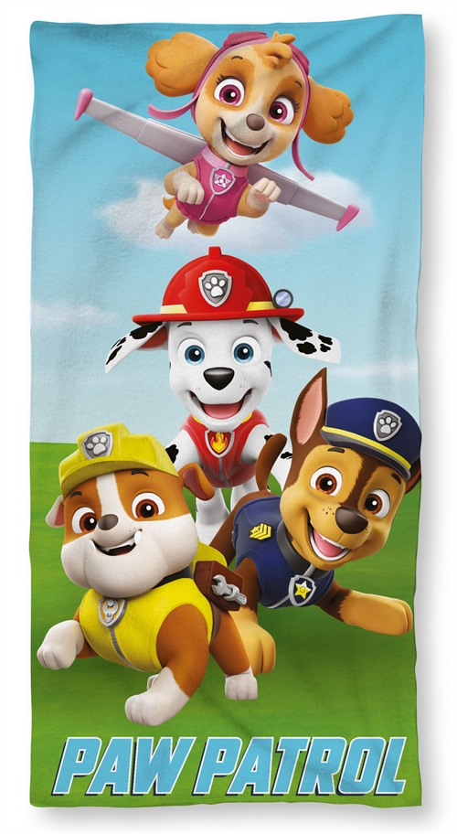 Paw Patrol Handtuch - 70x140 cm - 100 % Baumwolle - Weiches Strandtuch mit Rubble, Skye, Chase und Marshall