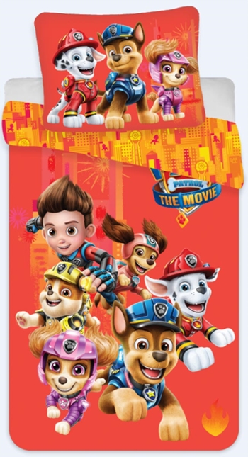 Paw Patrol Bettwäsche - 150 x 210 cm - Team Paw Patrol - Bettbezug mit 2-in-1-Design - Bettwäsche-Set aus 100 % Baumwolle