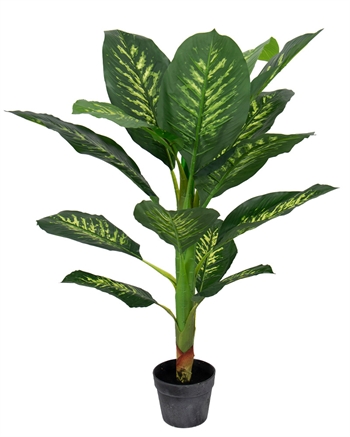 Künstliche Pflanze 90 cm Höhe - Dieffenbachia Tropic Snow mit schönen großen Blättern