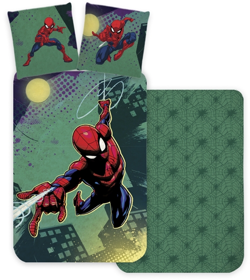 Spiderman-Bettwäsche 140 x 200 cm - Flying - Wendedesign - 100 % Baumwolle