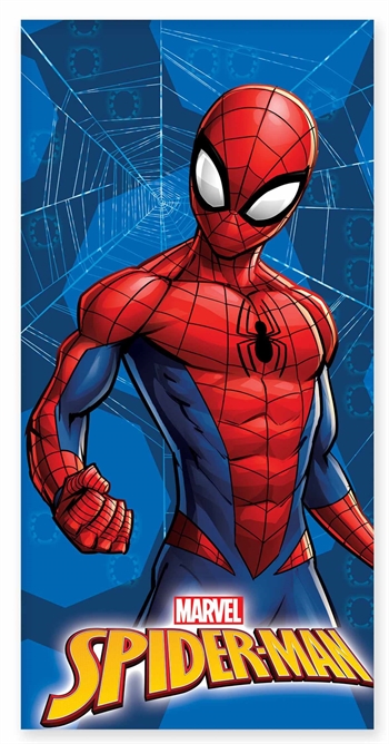 Strandtuch - 70 x 140 cm - Spiderman bereit für den Kampf - 100 % Baumwolle