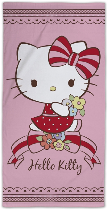 Strandtuch Hello Kitty - 70 x 140 cm - 100 % Baumwolle