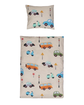 Bettwäsche für Babys mit Autos - 70 x 100 cm - OEKO-TEX®-zertifiziert - 100 % Baumwolle